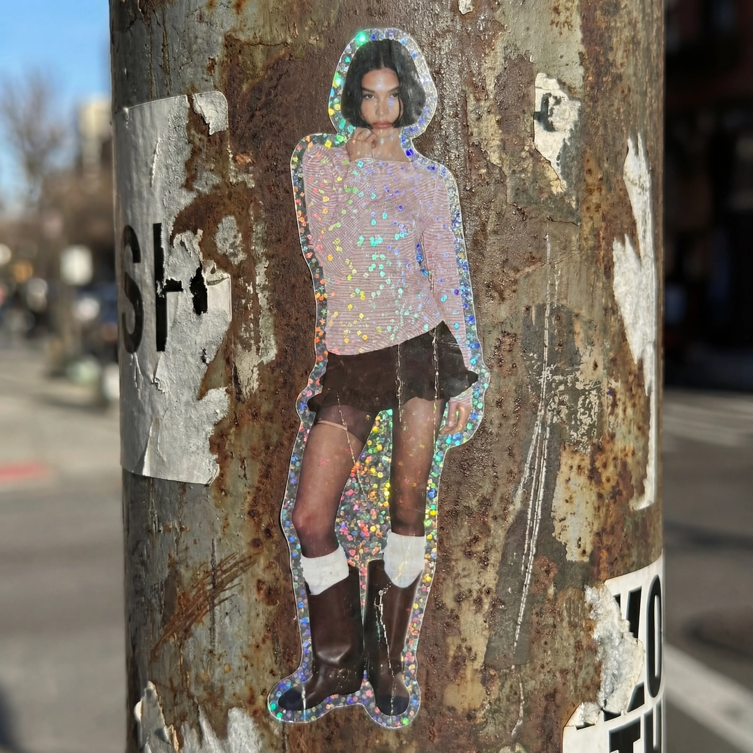 Create a sparkling sticker version of yourself