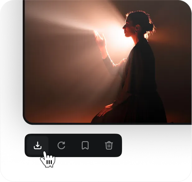 Start sharing: Click to generate your final output and download production grade image
