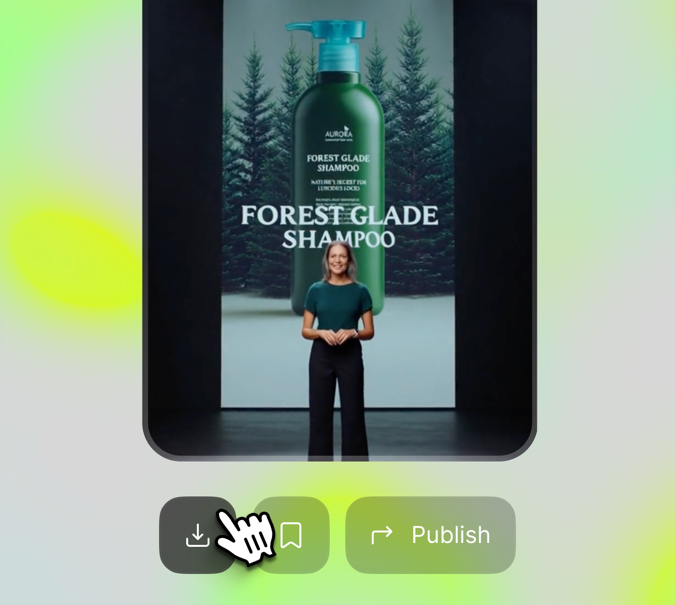 Generate & Download: Get your scroll-stopping AI video in seconds, ready to post anywhere.