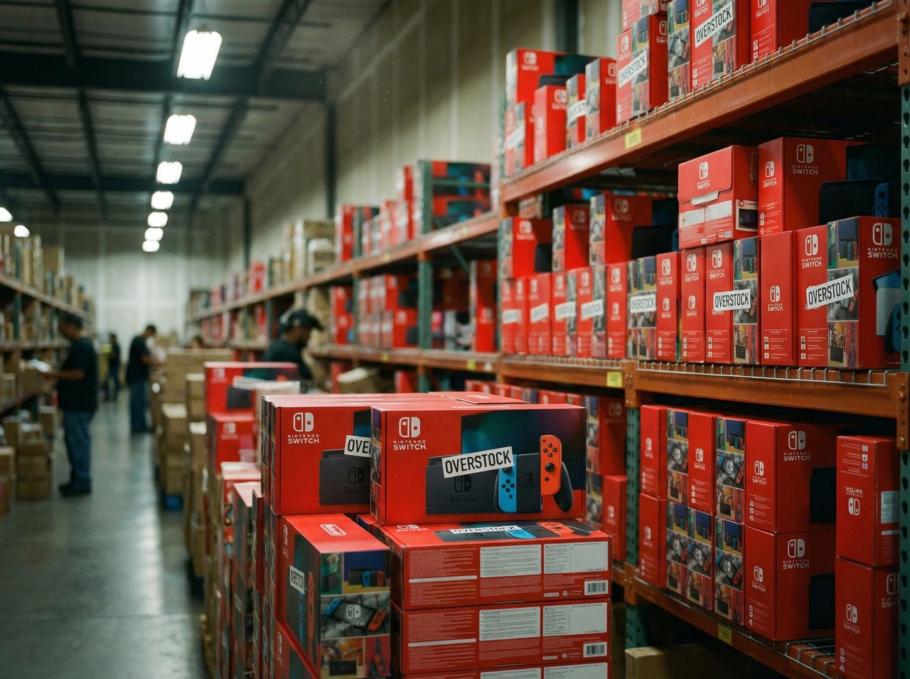 Nintendo Switch units in warehouse