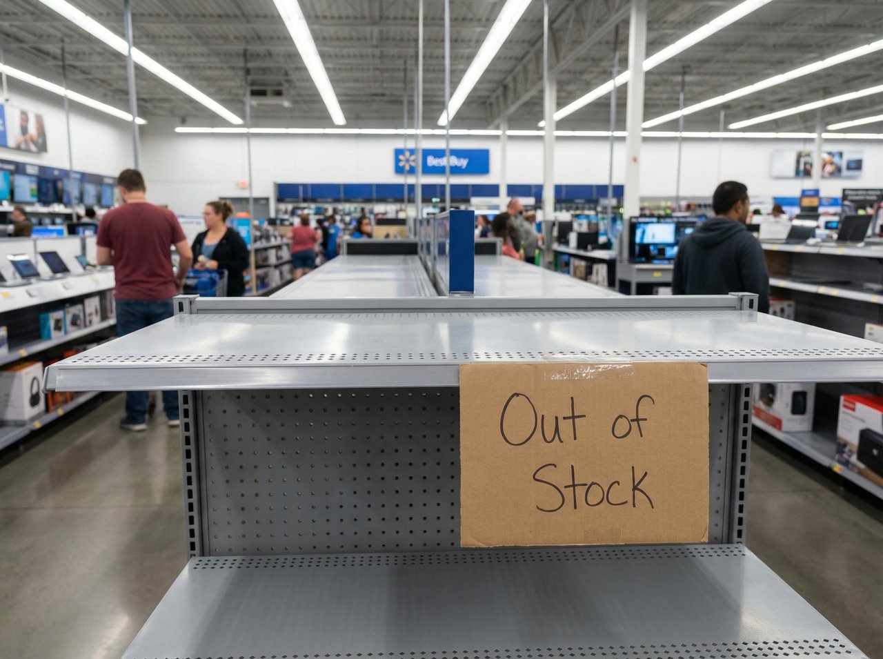 Empty shelves