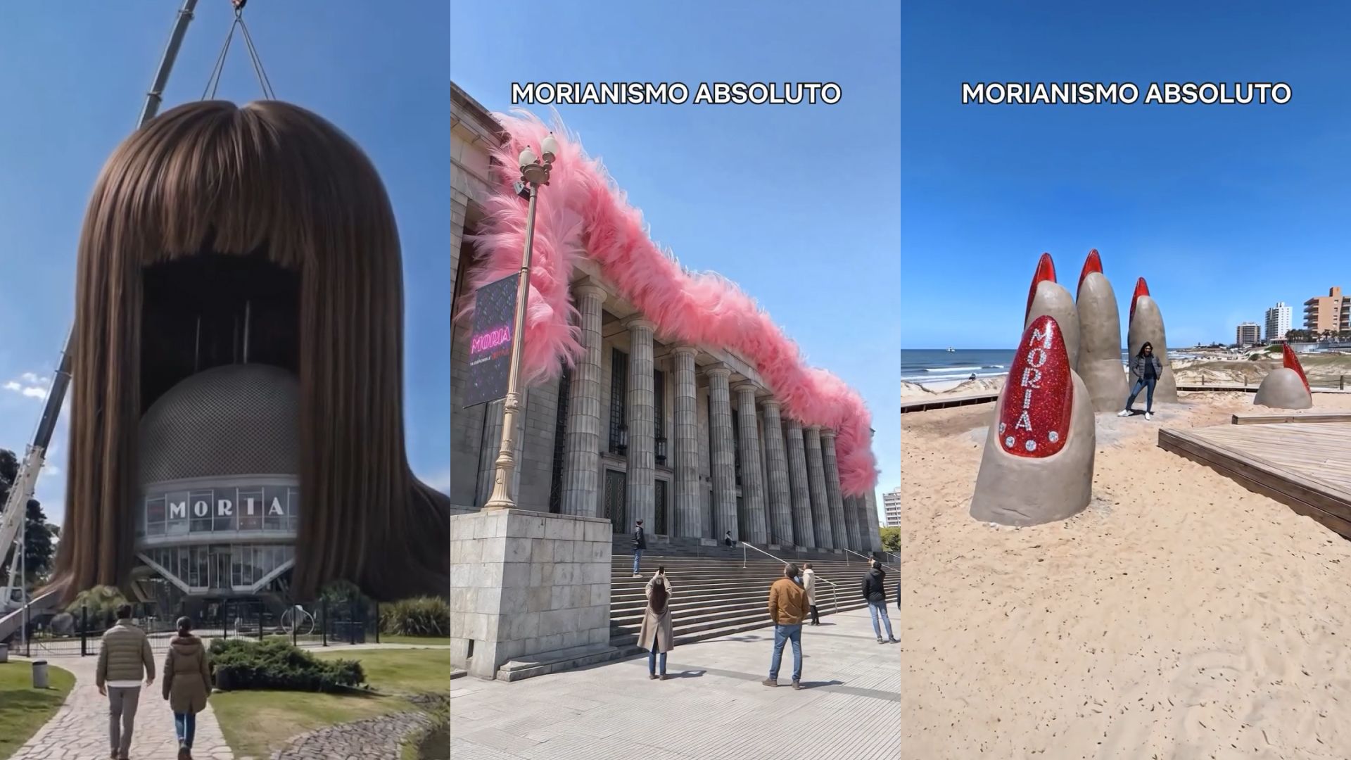 3 AI installations generated with Higgsfield. Screenshots taken from official Instagram pages at @chenetflix and @vertex.cgi