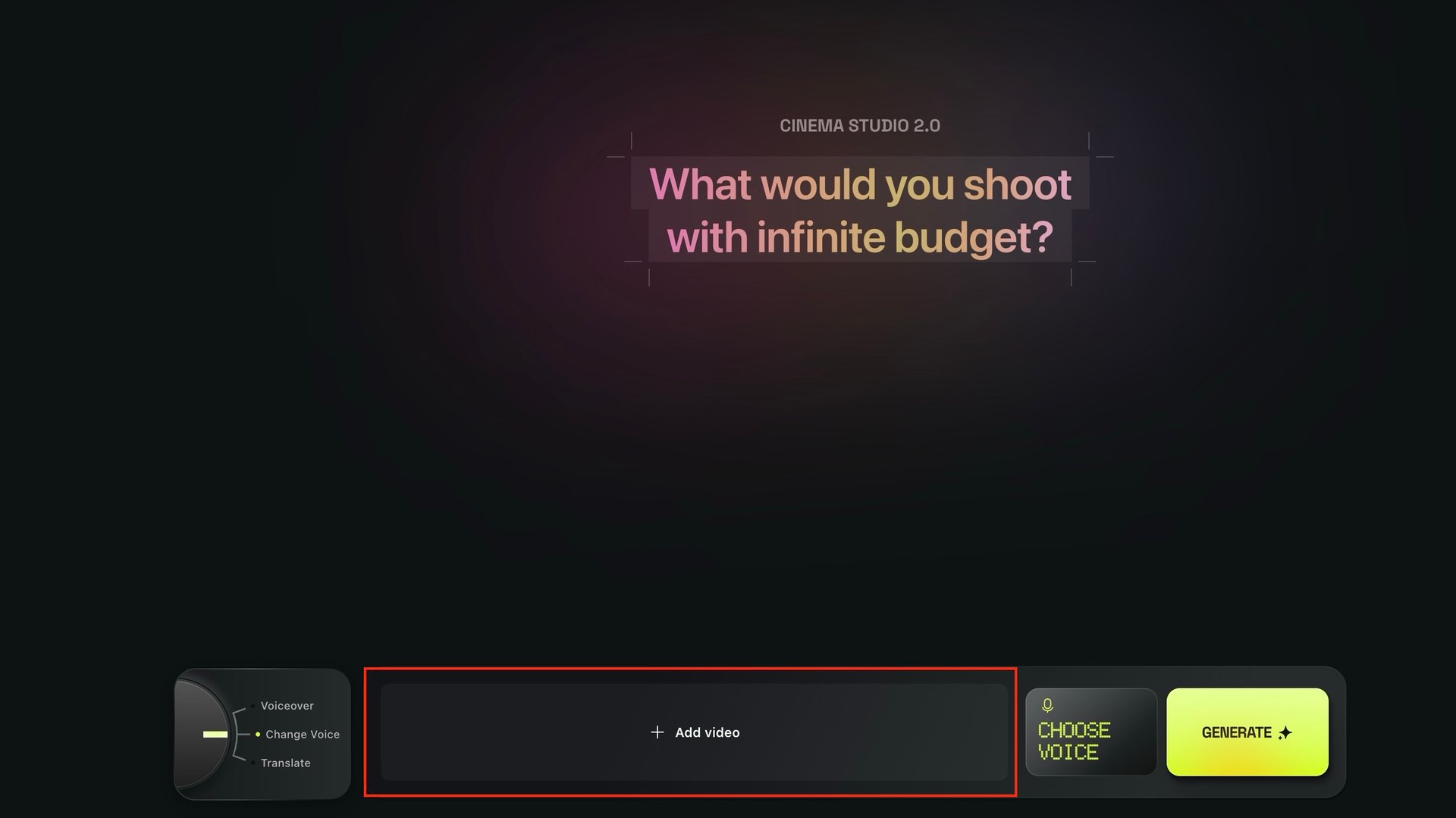 the image shows where a user can add video 