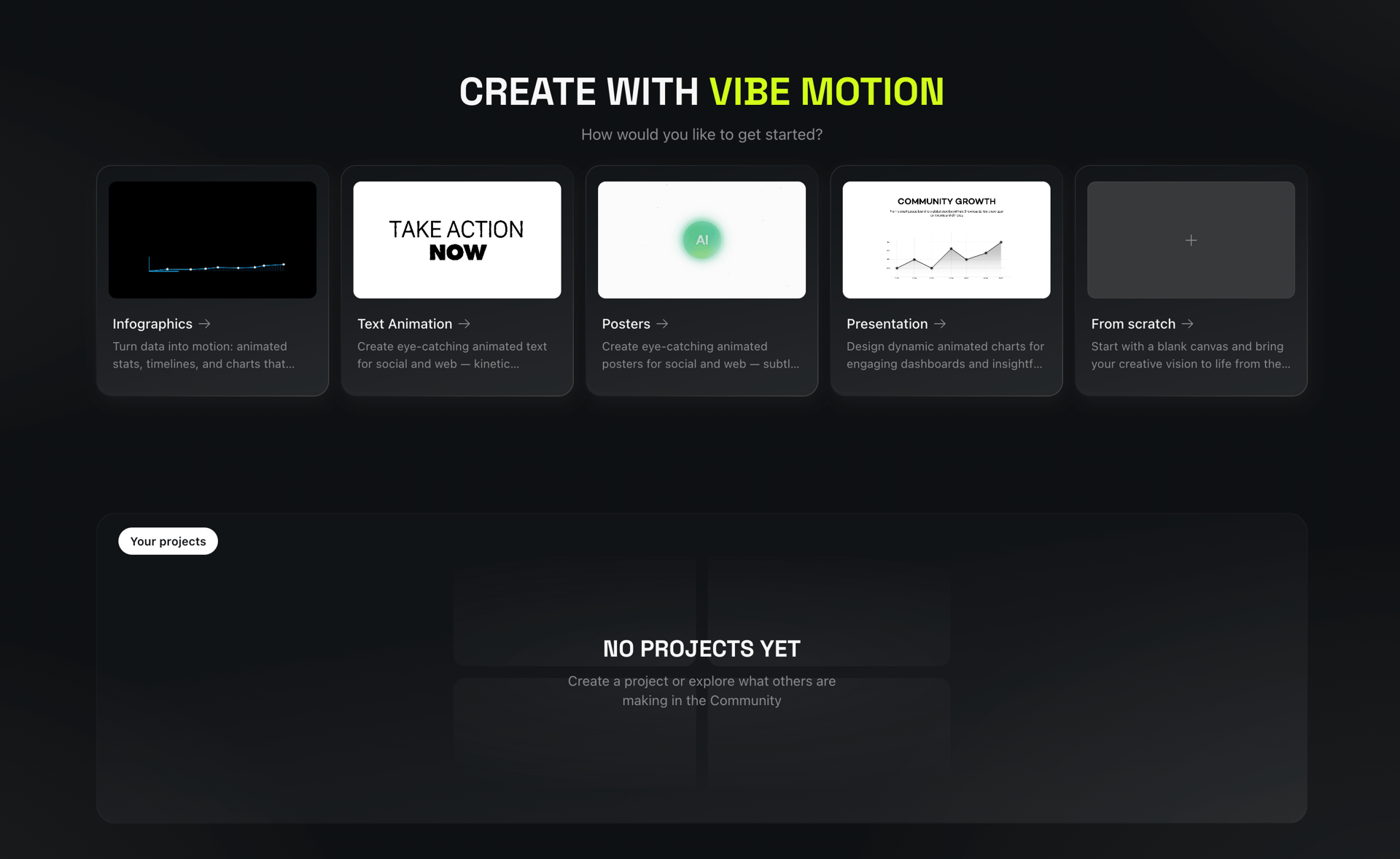 ai motion design vibe motion