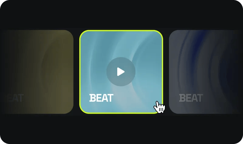 Select Your Music: Choose a track from our curated music presets or upload your own. This sound defines the rhythm and cut points of your final video.
