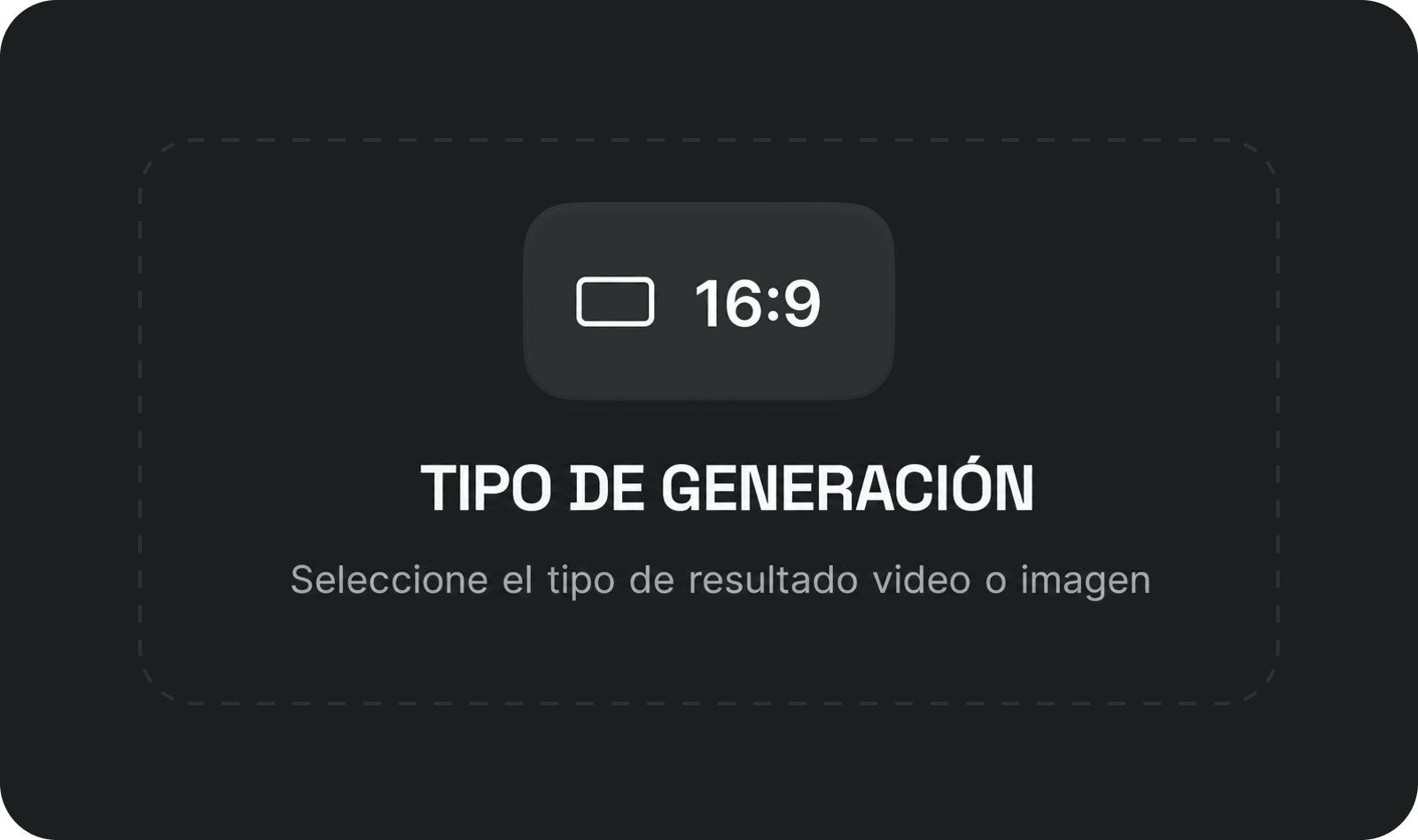 ELIGE TU RESULTADO: Elige la relación de aspecto deseada. No necesitas escribir ningún prompt
