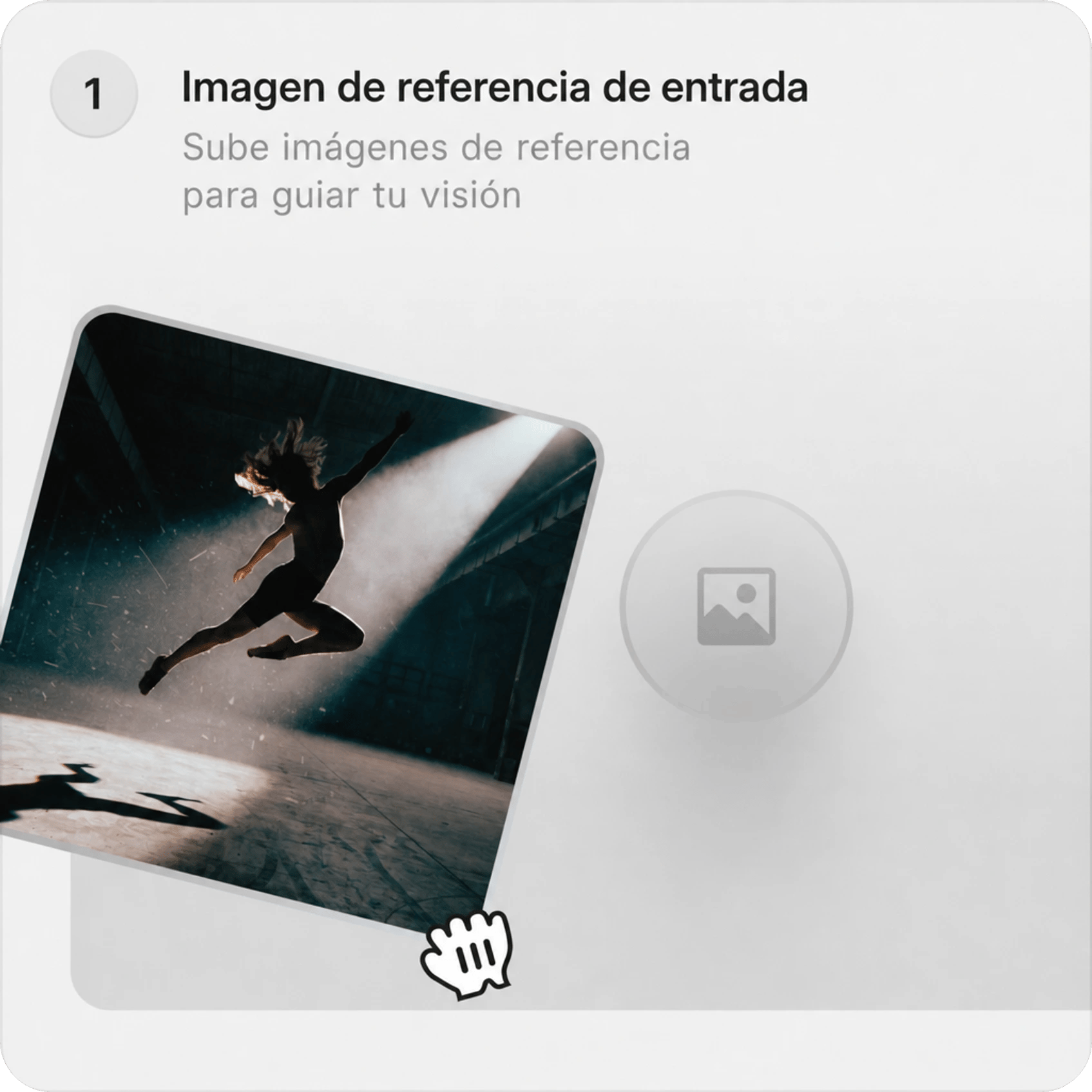 Referencia de imagen de entrada: Sube imágenes de referencia para guiar tu visión