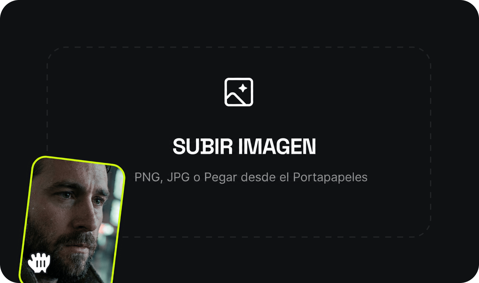 SUBE TU FOTO: Usa una selfie o retrato claro: nuestra IA conserva tus rasgos con precisión