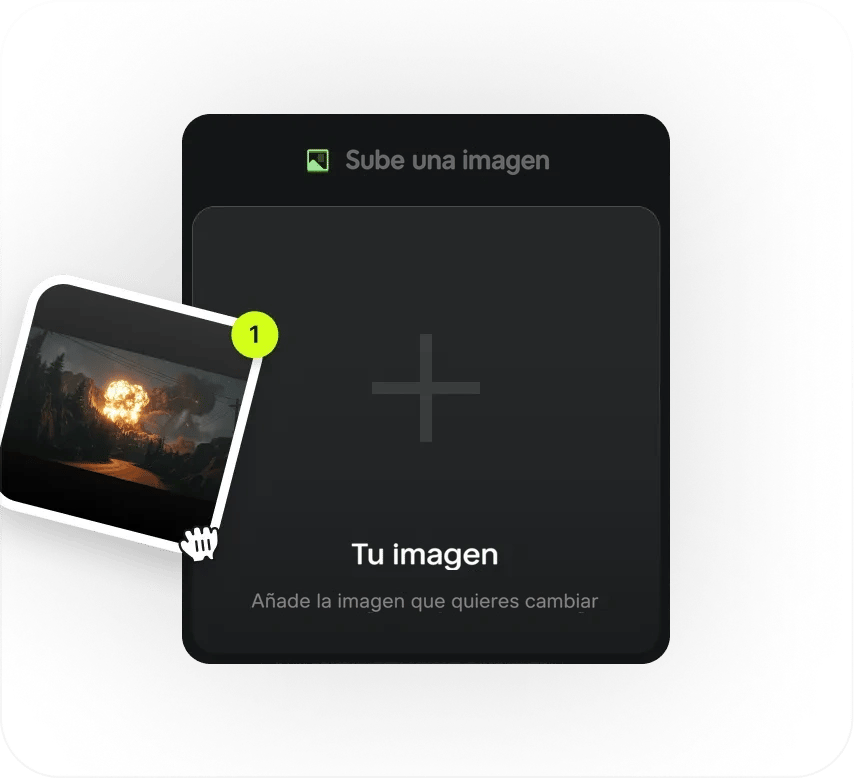 Referencia de imagen de entrada: Sube imágenes de referencia para guiar tu visión