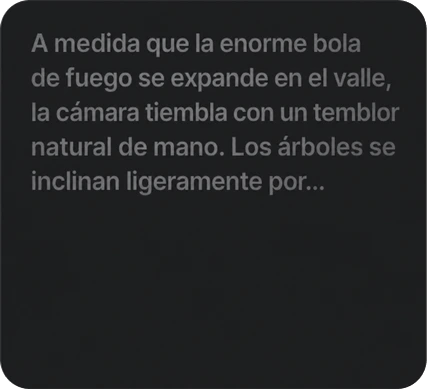 ESCRIBE EL PROMPT: Usa lenguaje natural para describir el escenario y los sonidos deseados