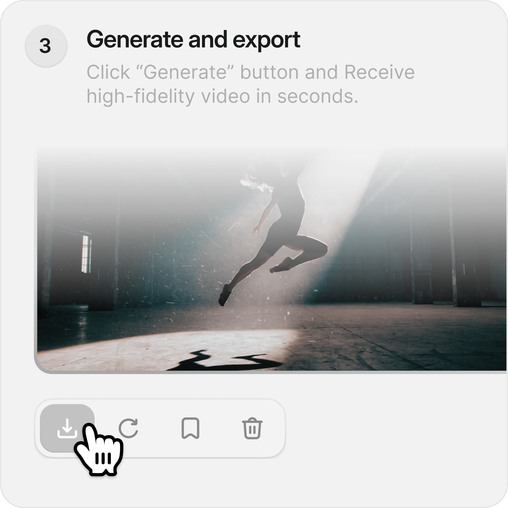 Generate with Gemini Omni Flash: Click "Generate" button and Receive high-fidelity video in seconds.