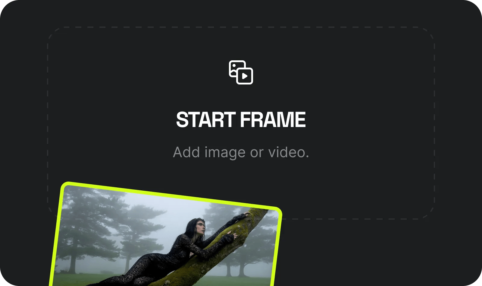 SELECT YOUR FIRST CLIP: Start by uploading the video or image file you want the transition to begin with.