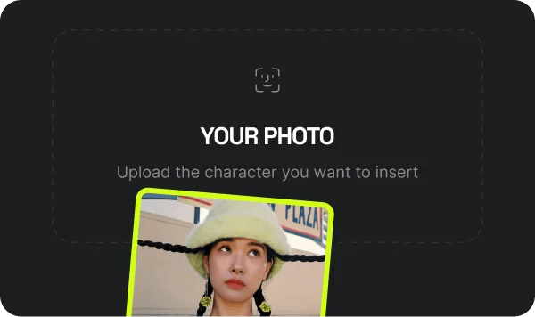 UPLOAD YOUR SOURCE CHARACTER: Select and upload a clear photo of the character you want to use as the source.