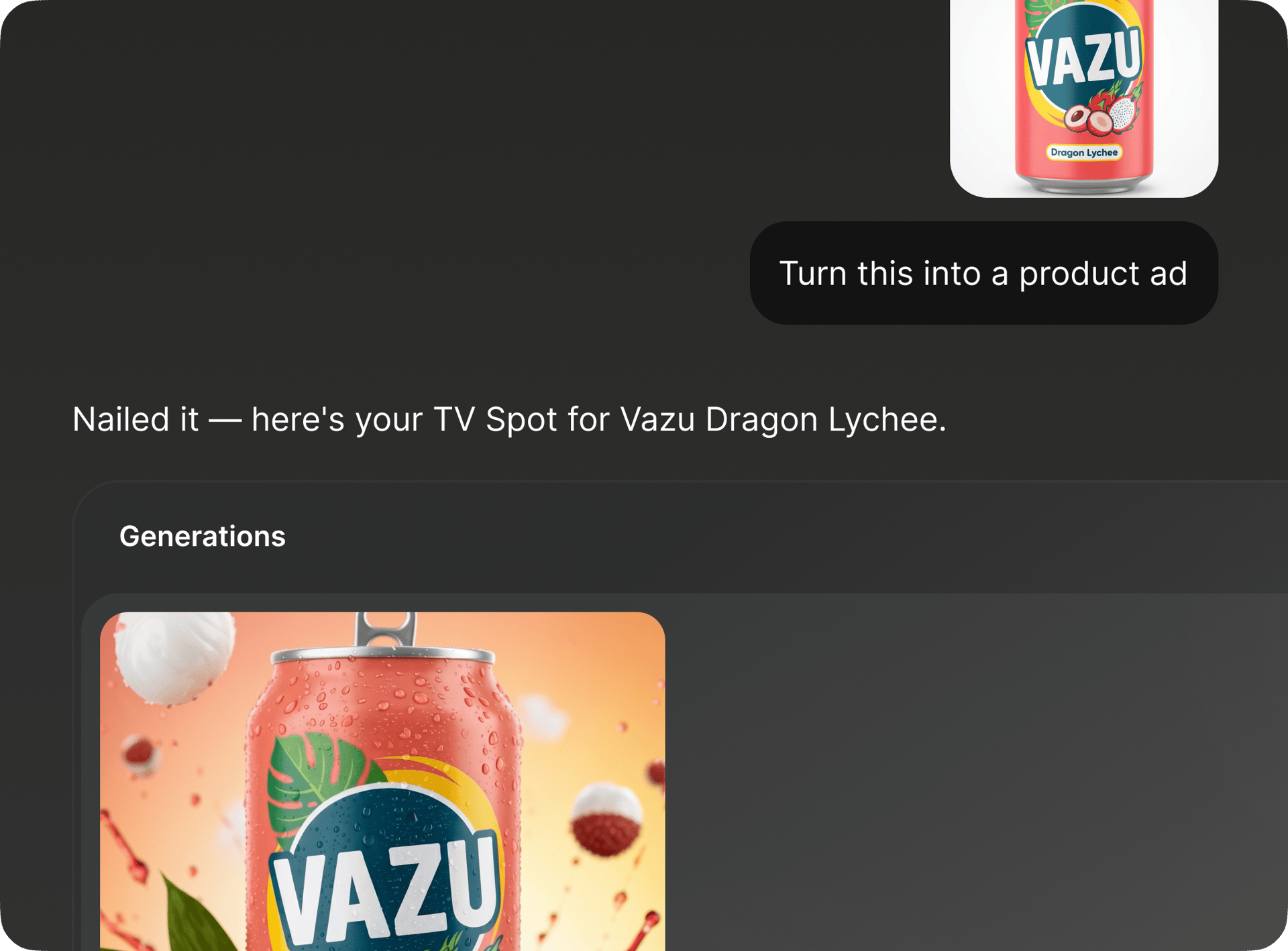 PRODUCT ADS & VIDEOS, INSTANTLY