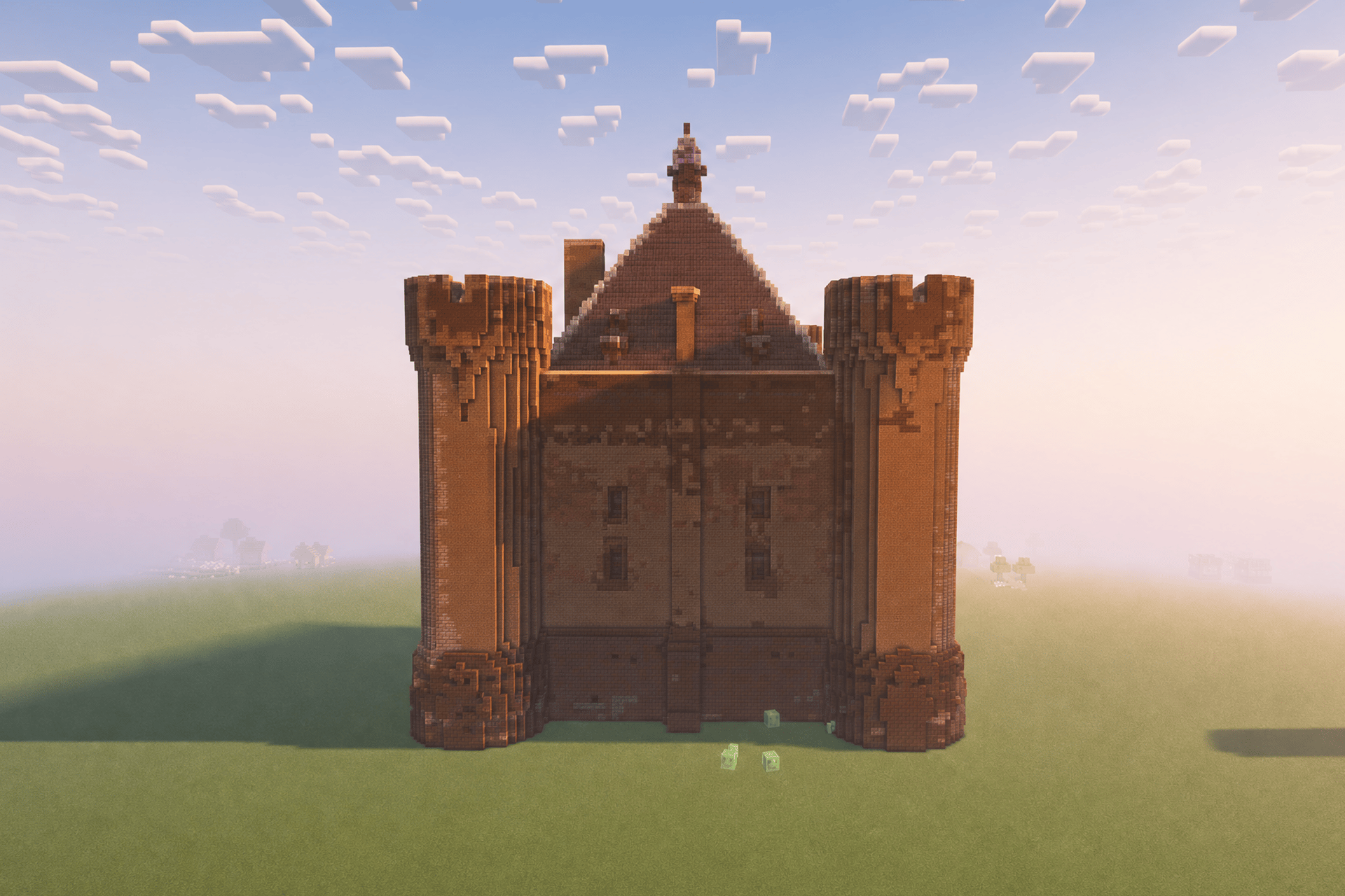 Minecraft castle build made with Higgscraft