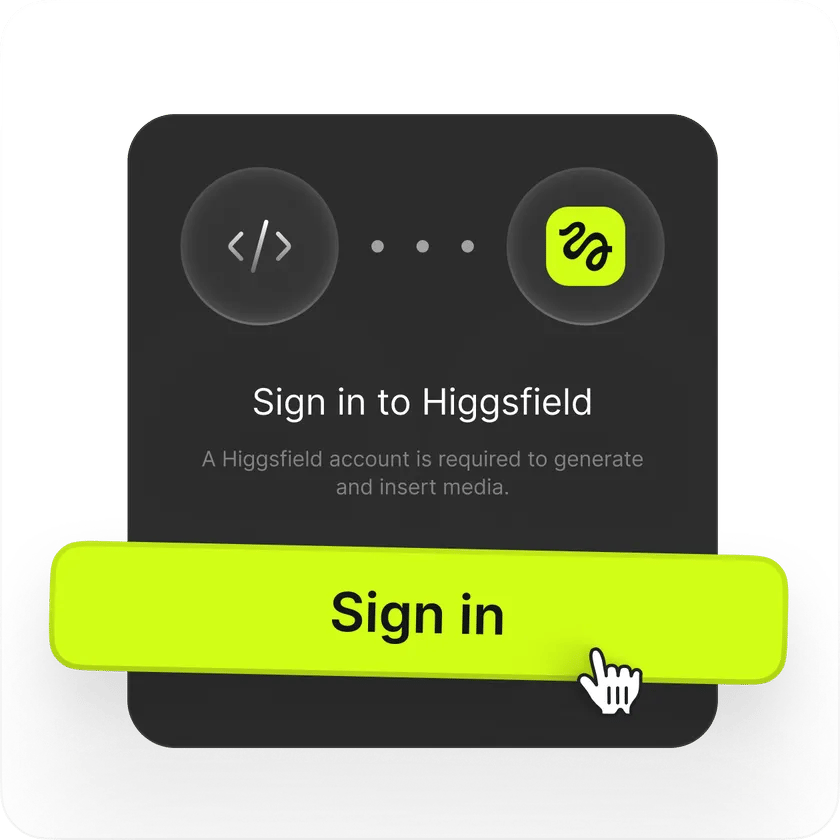 Sign in to Higgsfield preview