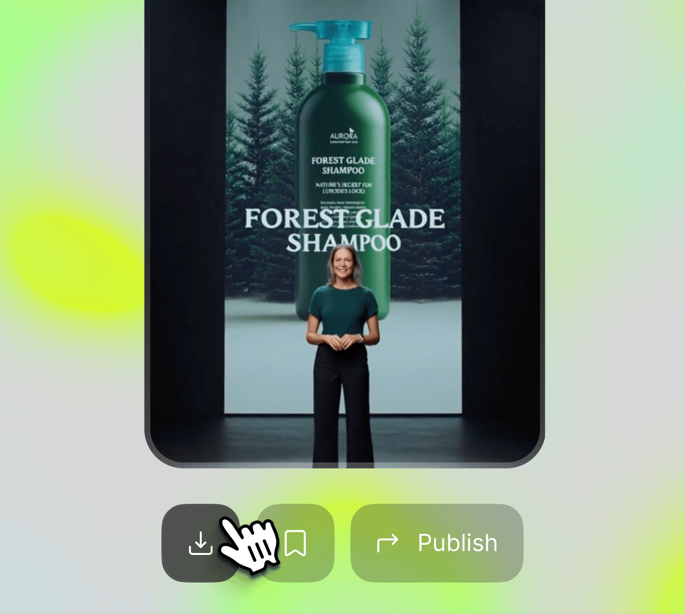 Generate & Download: Get your scroll-stopping AI video in seconds, ready to post anywhere.