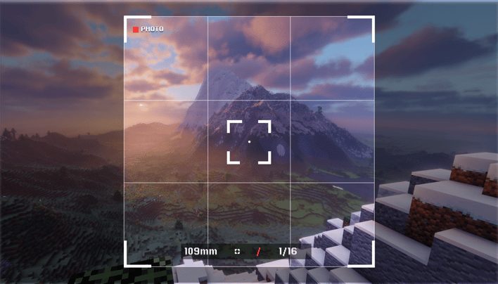 Minecraft camera reference capture preview
