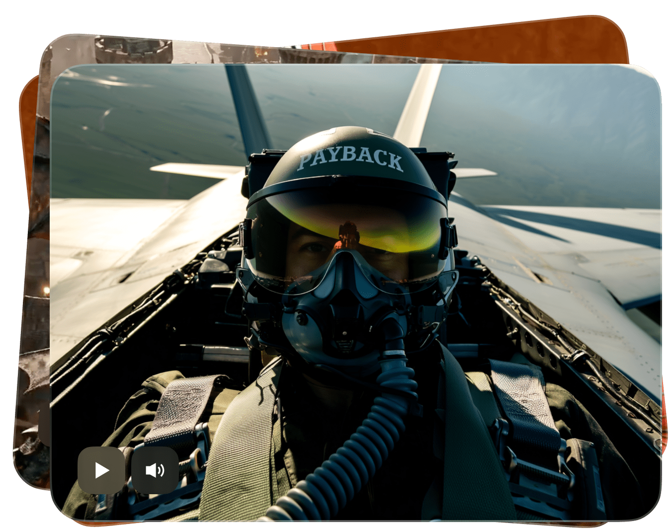 AI-generated cinematic video scene of a fighter pilot in the cockpit, created with Wan 2.5, showcasing high-resolution visuals, realistic motion, and dramatic detail.