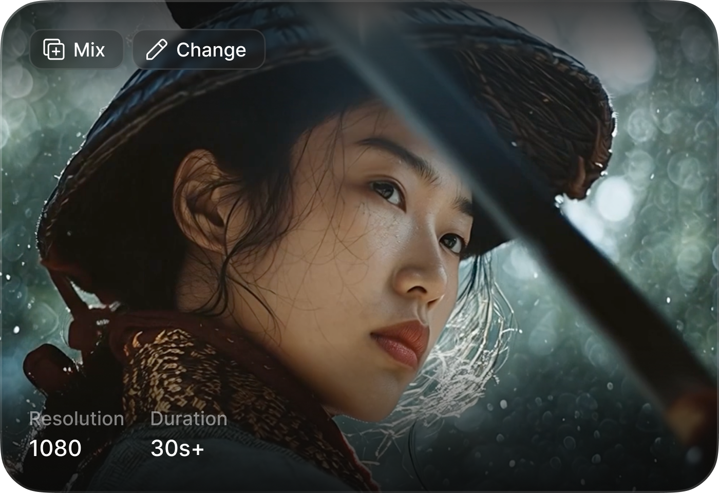 High-resolution 1080p AI-generated cinematic video scene created with Veo 3.1, showing a close-up of a woman in traditional attire with realistic motion and detail.