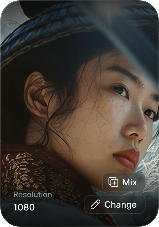 High-resolution 1080p AI-generated cinematic video scene created with Veo 3.1, showing a close-up of a woman in traditional attire with realistic motion and detail.